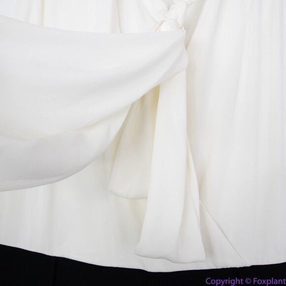 NEW White House Black Market black white colorblock Tie-Detail Jumpsuit, 6 - Picture 13 of 16